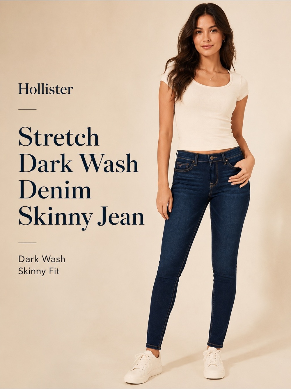Hollister Stretch Dark Wash Denim Skinny Jean